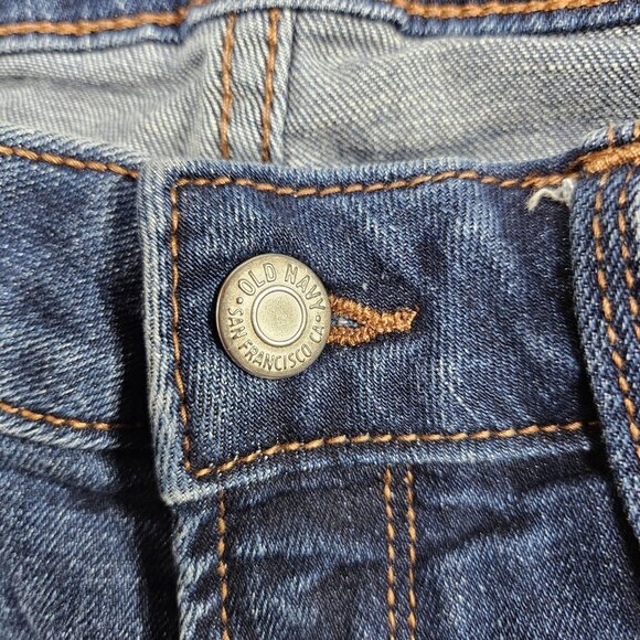 Old Navy Jeans Womens 4 Blue Rockstar Super Skinny High Rise Distressed Raw Hem - Picture 5 of 11